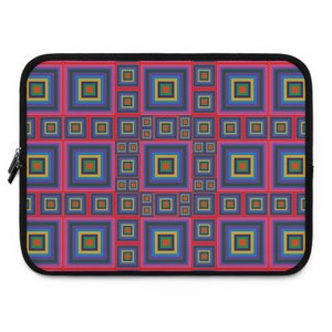 Housse pour ordinateur portable à carreaux multicolores - Différentes tailles
