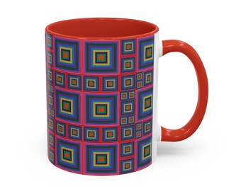 Square Pattern Coffee Mug, 11oz