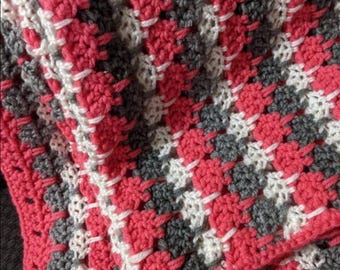 Pink and Grey Blanket