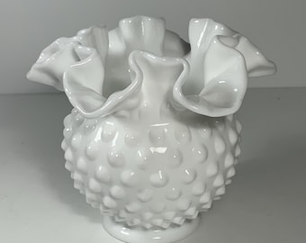 Vintage Fenton Milchglas Vase 5 in.