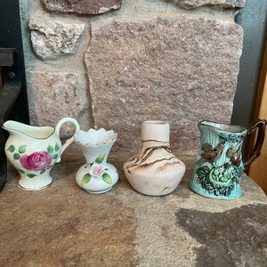 Set von 4 Vintage Kleine Vasen