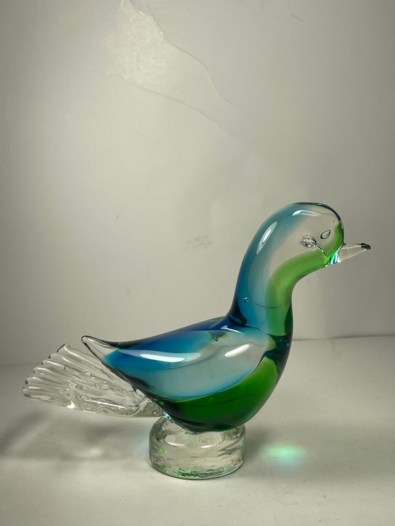 Vintage Murano Hand Blown Art Glass Dove Bird Statue 6 In. - Etsy
