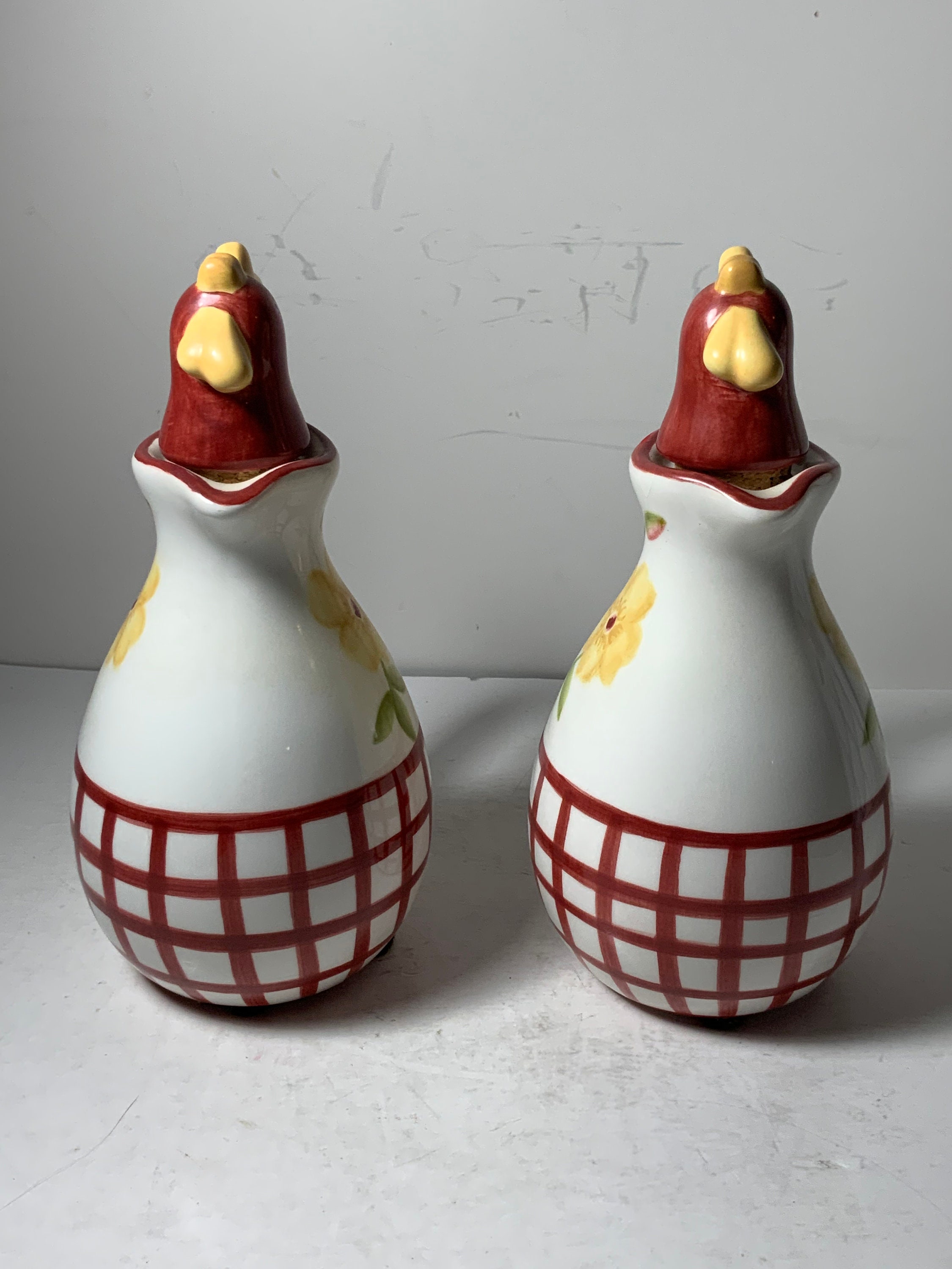 2本セットウィスキー　スタッグ ケンタッキー と　アードモア　シングルカ2002 Cock-a-doodle Rooster by Leslie Sattler Ceramic Oil & Vinegar