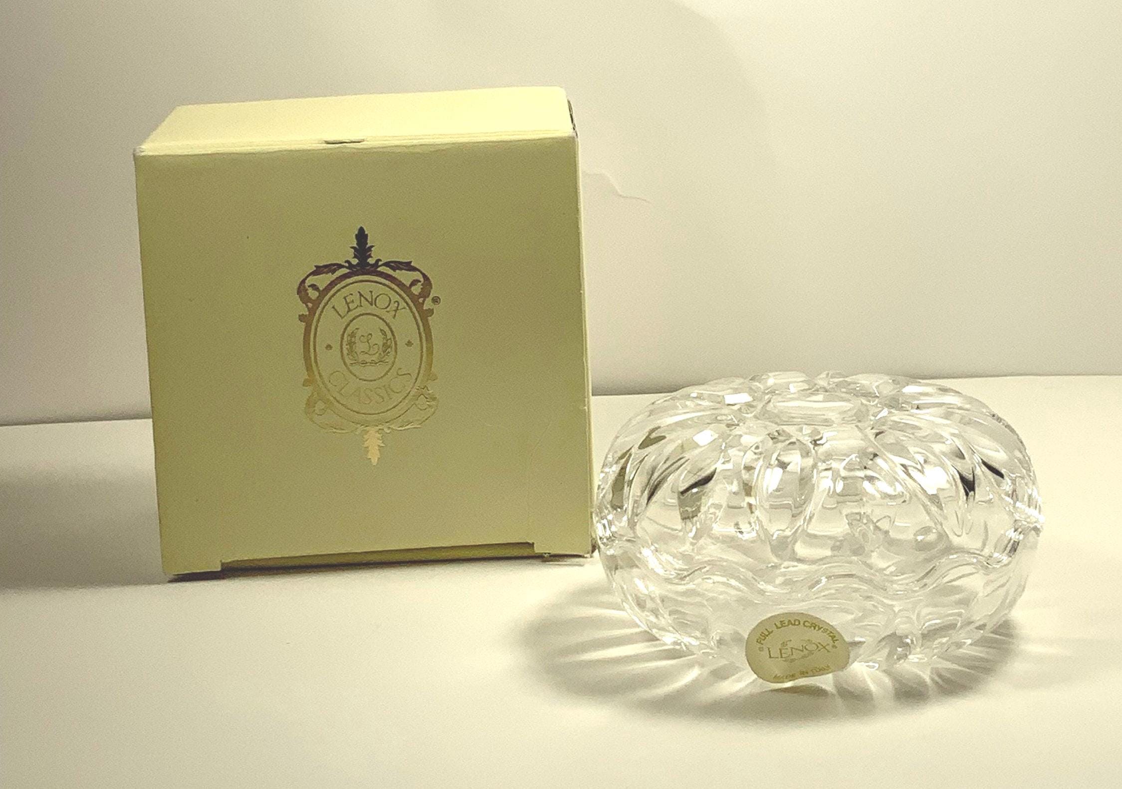 LANCETTI ガラス物入れ Lenox Crystal Covered Box Made in Italy 3 In. - Etsy