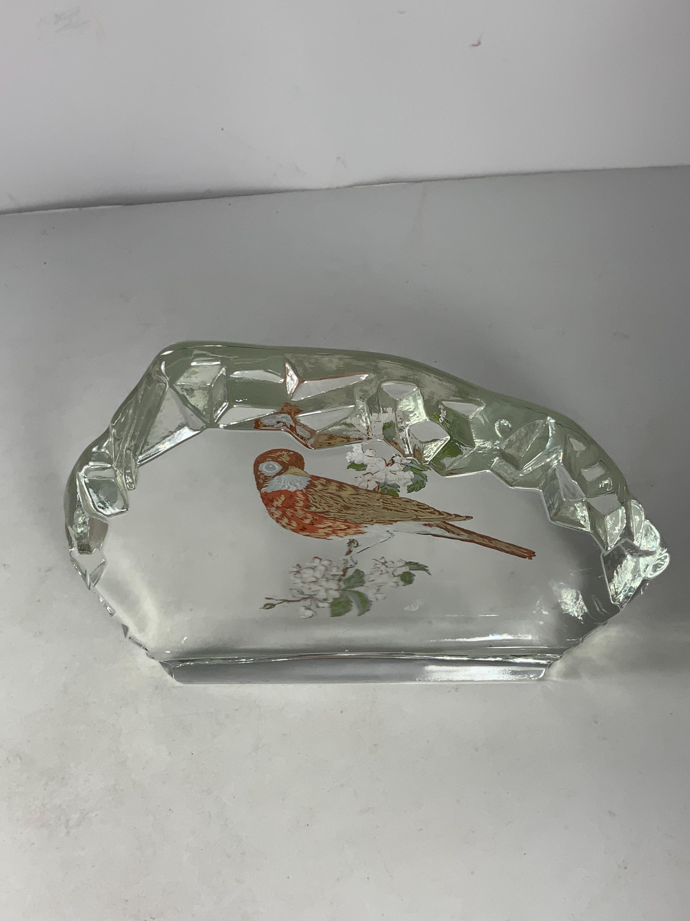 BODA ペーパーウェイト 鳥 ガラスオブジェ 北欧 刻印あり BODA