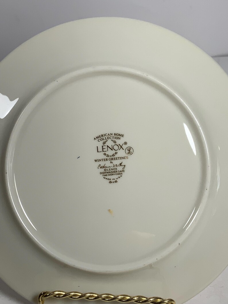 Set of 7 Lenox Winter Greeting Bread Canape Plates 6.5 In. Etsy