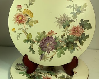 Lovely and Idyllic Vintage 5 Round Lady Clare Placemats. Pink