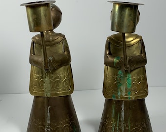 ヴィンテージ 1950 年代 Peggy Page Mexico 真鍮製祭壇ボーイズ