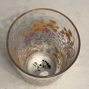 Set of 2 Anthropologie Clemence Glass Wildflower Tall Tumblers 5.5 in. image 5