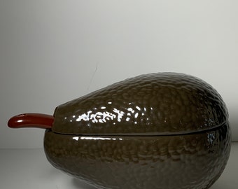 Avocado/Guacamole Ceramic Serving Dish with Serving Spoon 6 in.