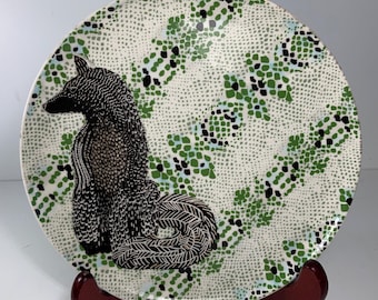 Plato de postre Anthropologie Gisele Fox de 8,25 pulgadas.