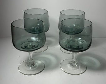Set of 4 Holmegaard “Atlantic” Cognac Glasses Charcoal Gray