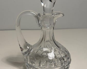 Aceitera/vinagrera de cristal Wedgwood vintage firmada, 18 cm.