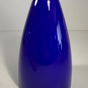 Vintage Vianne 7 inch Cobalt Blue Mouth Blown Glass Lamp Shade Made in France 1.25 inch Fitter