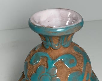 ★来店限定 　イタリア製　アンティーク陶器花瓶 Fratelli Fanciullacci 社製の、帆船をイメージした美しいヴィンテージ