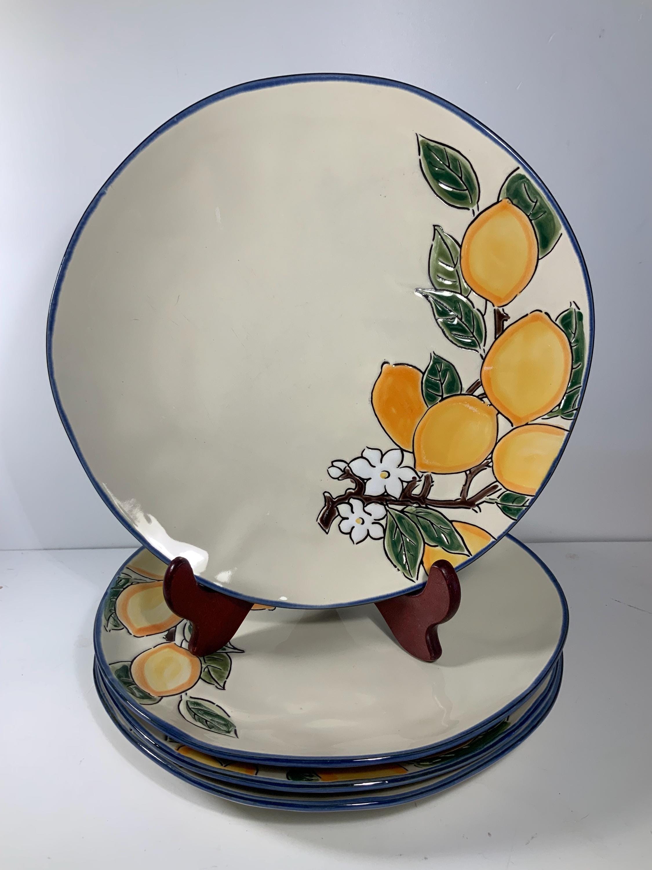 Set of 4 Spectrum Designz Lemon Valley Dinner Plates 11 In. - Etsy