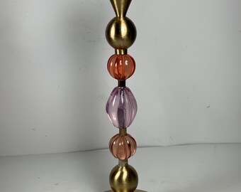 1 Anthropologie Brass Candlestick 11 in.