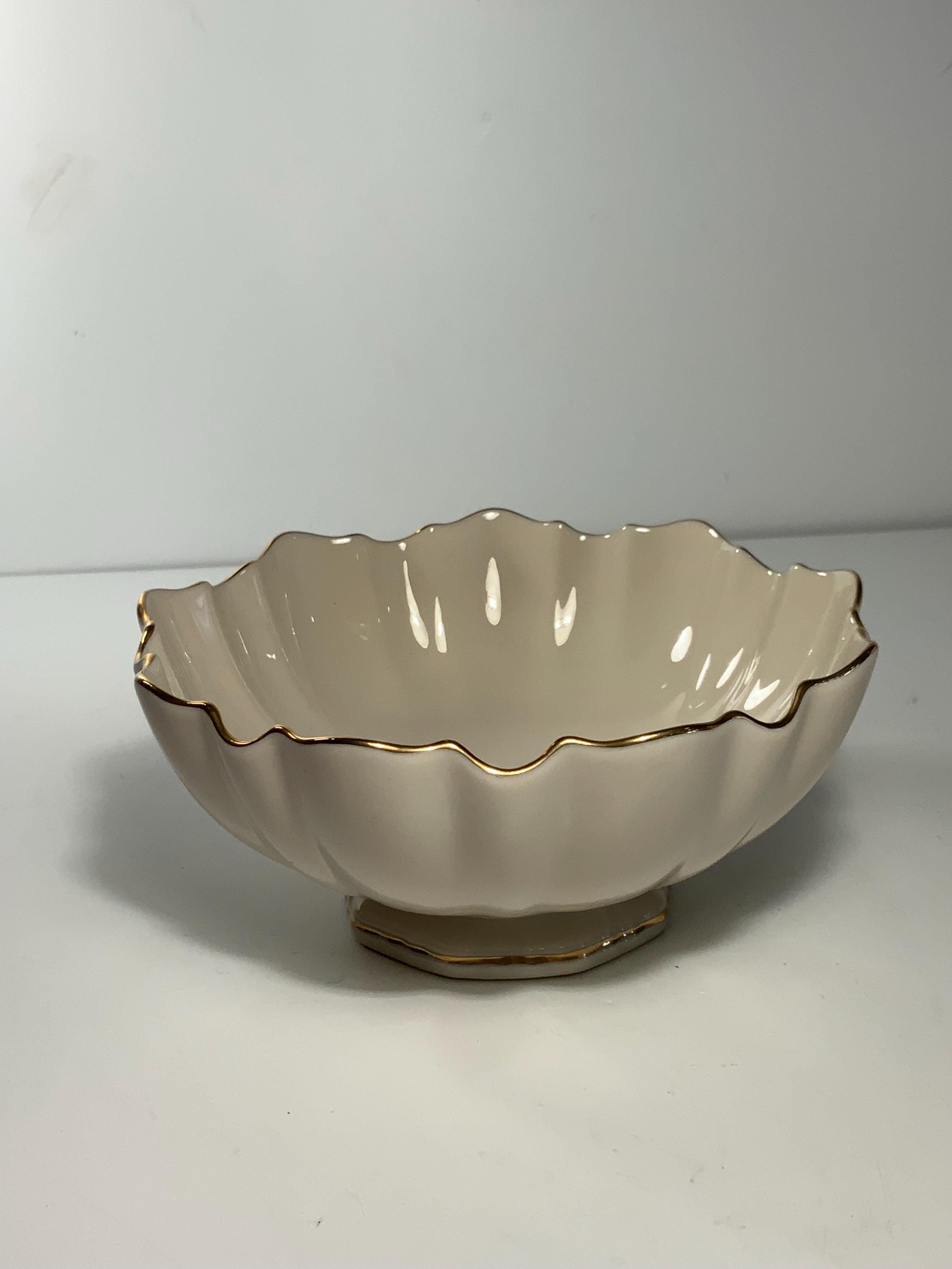 Lenox Symphony Sculpted Candy Bowl With Gold Rim 6 In. - Etsy