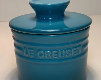 ル・クルーゼ カリビアンブルー 170ml バタークロック オリジナルボックス付き 4.25インチ