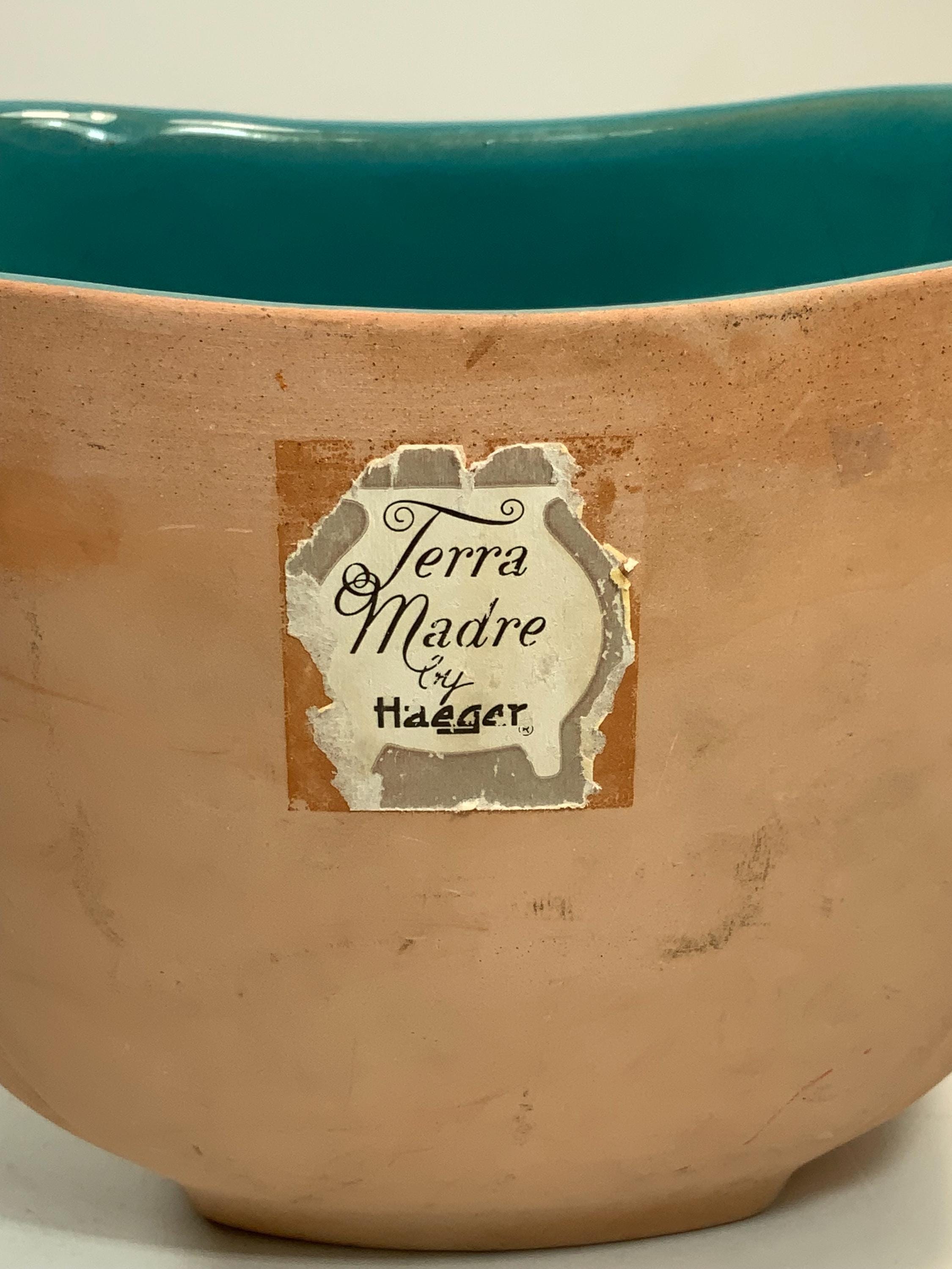 希少なヴィンテージ Terra Madre by Haeger テラコッタ & ターコイズ