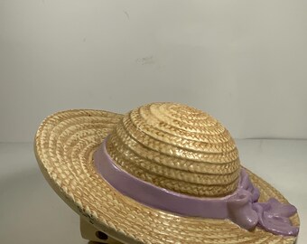 Chapeau De Cowboy En Paille, Rose, Taille M, Look Usagé, Fabriqué Au Mexique