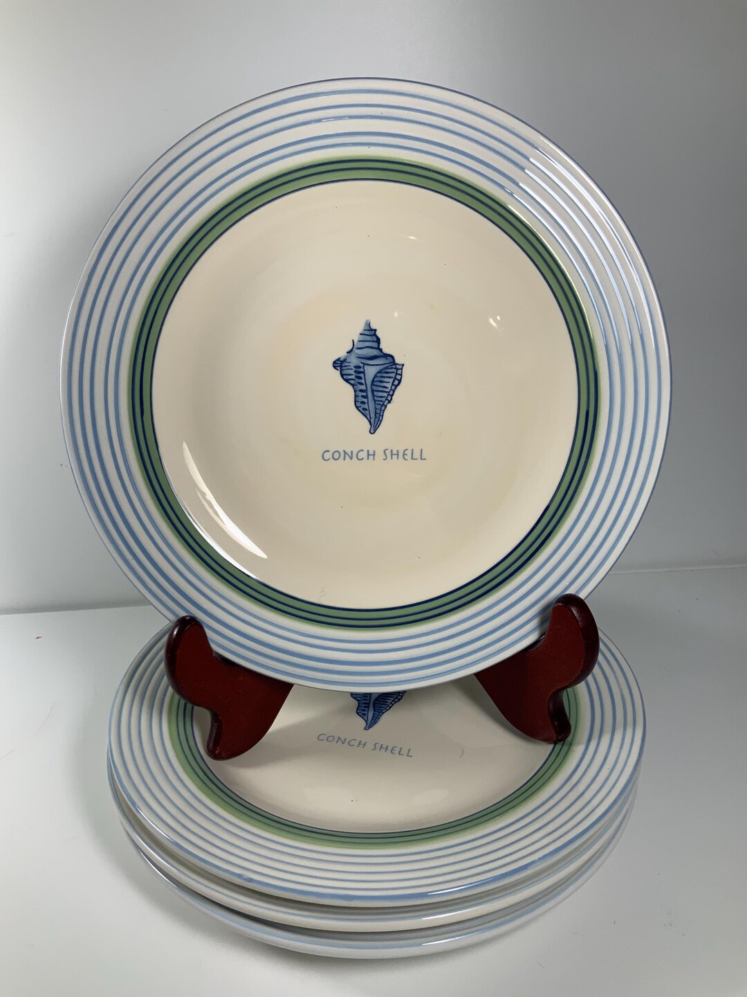 Set of 4 Pfaltzgraff Beachcomber Conch Shell Salad Plates 8.5 In. - Etsy
