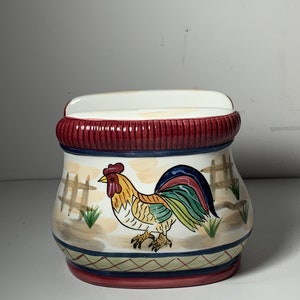 Young Heartfelt Kitchen Creations Keramik Hahn Serviettenhalter 4,5 Zoll.