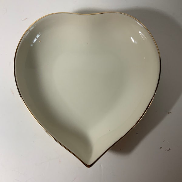 Lenox Keepsake Collection Heart Shaped Porcelain Dish 5.5 in.