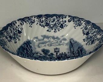 Coaching Scenes Blue by Johnson Brothers: Vintage English Serving