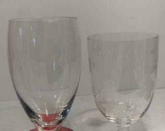 Kate Spade Lenox Pink Weinglas & Marc Jacobs Waterford Weinglas - 2 Stück