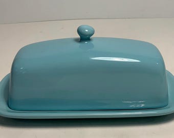 Burriera con coperchio in gres color azzurro uovo di pettirosso di Now Designs, 20 cm.