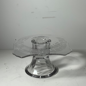 Vintage Fostoria Glass Candlestick Holder 4.5 in.