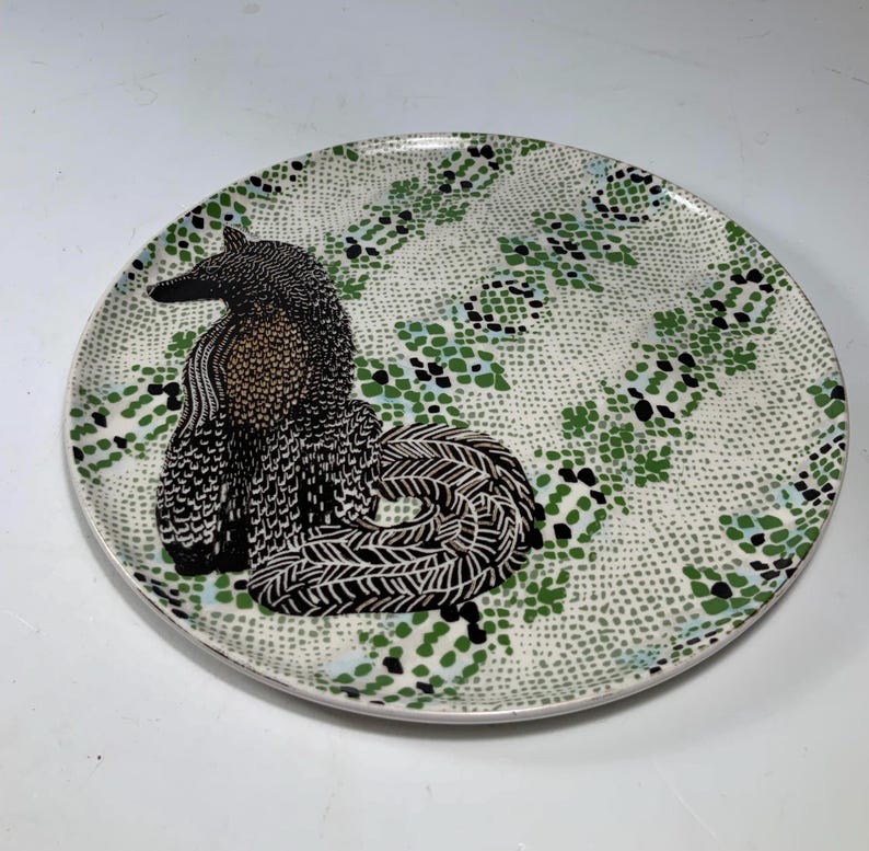 Anthropologie Gisele Fox Dessert Plate 8.25 in. image 4