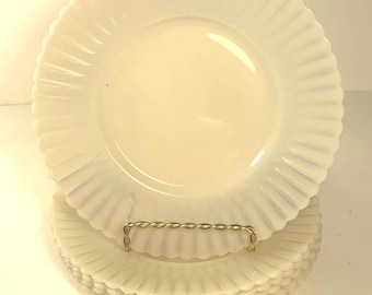 Juego de 6 platos de postre de vidrio Monax Petalware de Macbeth Evans, década de 1930, 6,5 pulgadas.