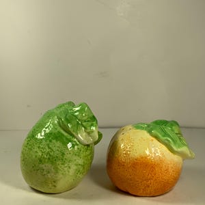 Extra Large Ceramic Orange & Lemon Salt and Pepper Shakers