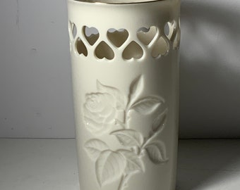 Lenox Heart & Roses Porcelain Vase 5.75 in.