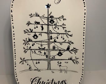 Bandeja navideña de 15 pulgadas de Creative Co-Op