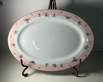 Vintage 2003 Laura Ashley Petite Fleur Plato de porcelana 14 in.