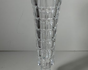 Vintage Cristal D’Arques France Square Cut Crystal Bud Vase 6.75 in.