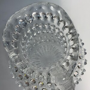 Anthropologie Clear Glass Hobnail Pitcher Jug 8.5 in. image 12