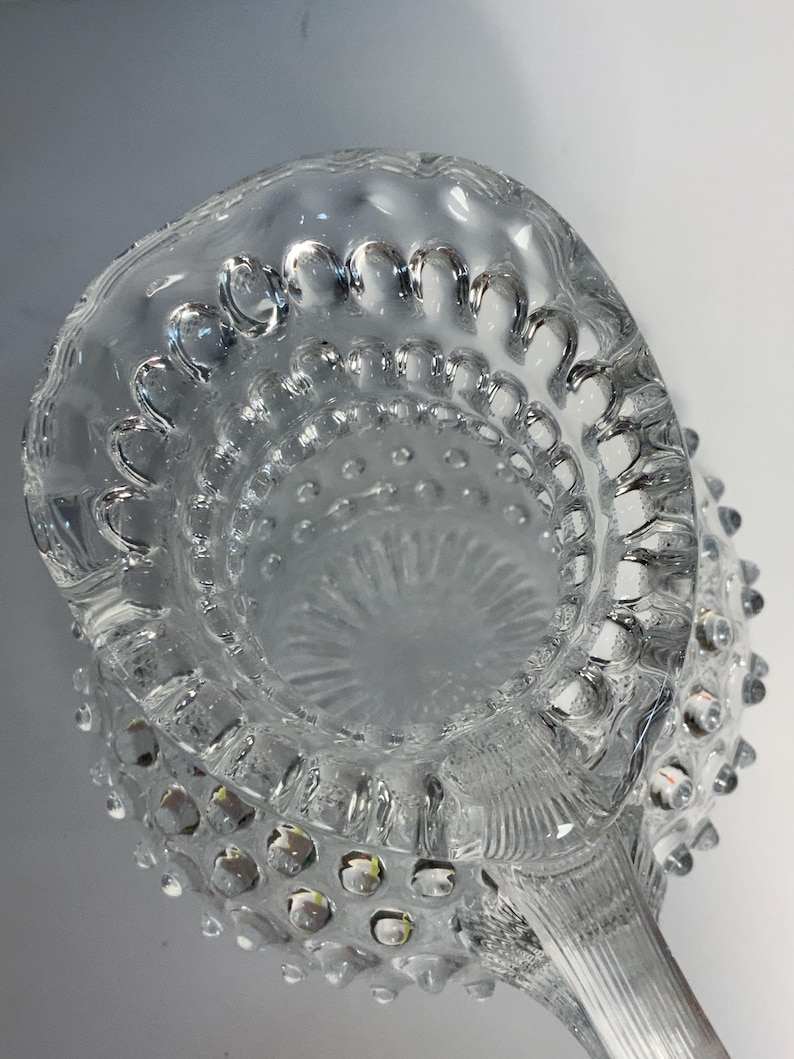 Anthropologie Clear Glass Hobnail Pitcher Jug 8.5 in. image 12