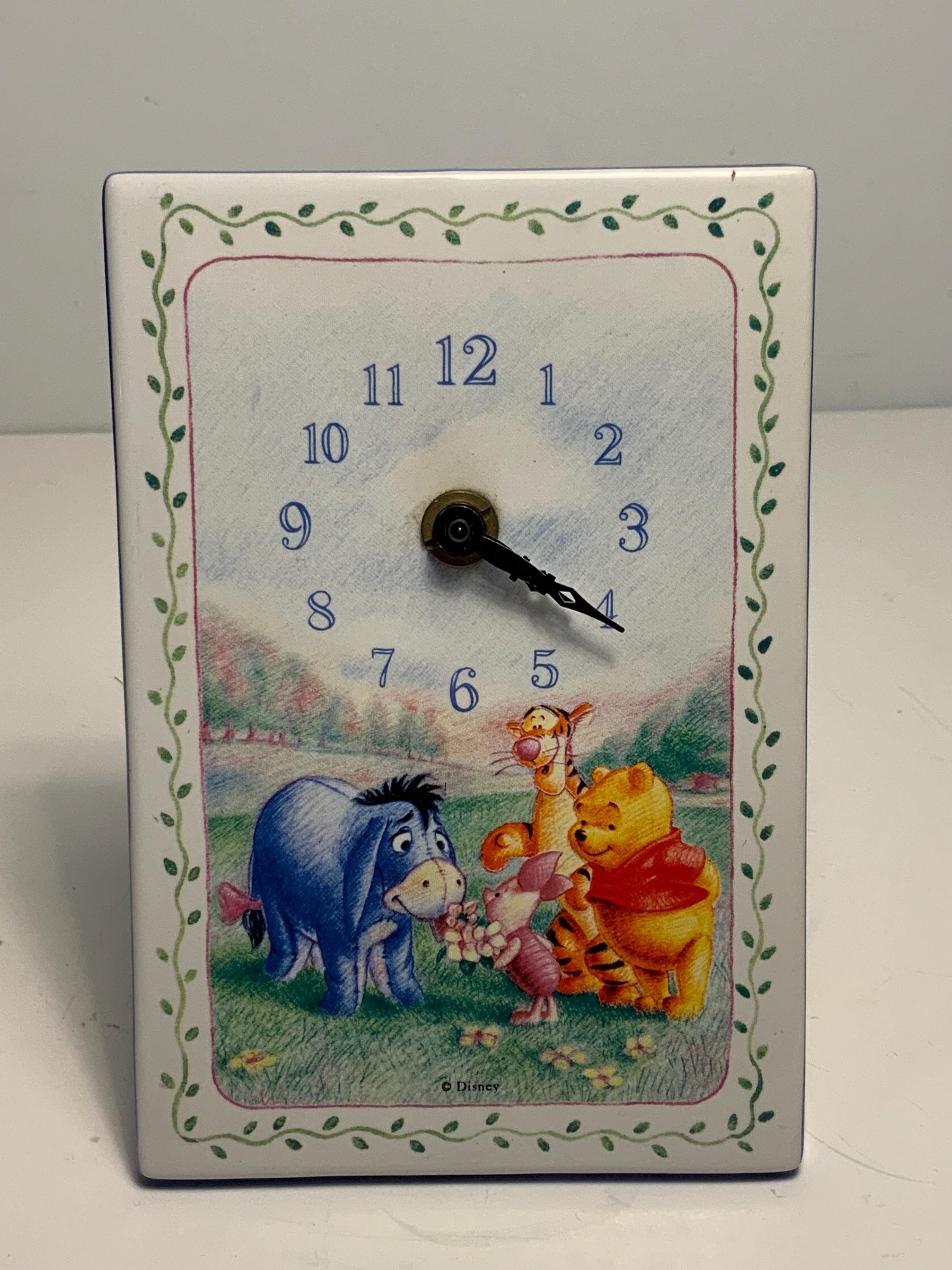 Vintage Disney Winnie the Pooh Ceramic Clock 6.5 In. - Etsy
