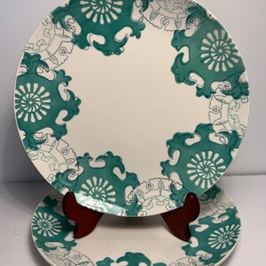 Set of 2 RARE Threshold Keira Stoneware 10.5 inch Dinner Plates