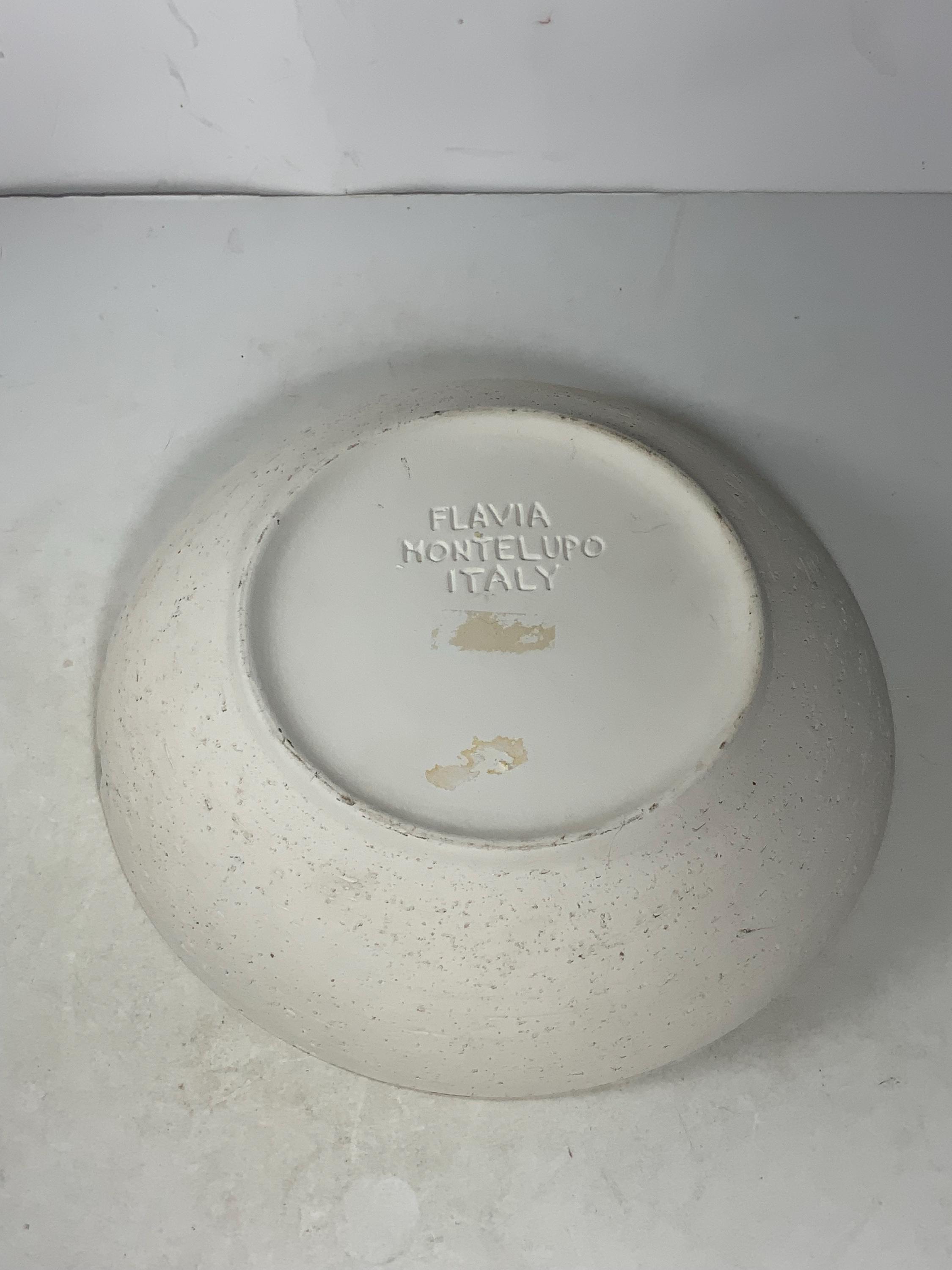 Flavia Montelupo Italy Art Pottery Unglazed Ashtray 8.5 In. - Etsy