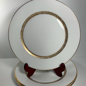 Set of 4 Vintage Oxford/Lenox Golden Glen Dinner Plates 10.5 in.