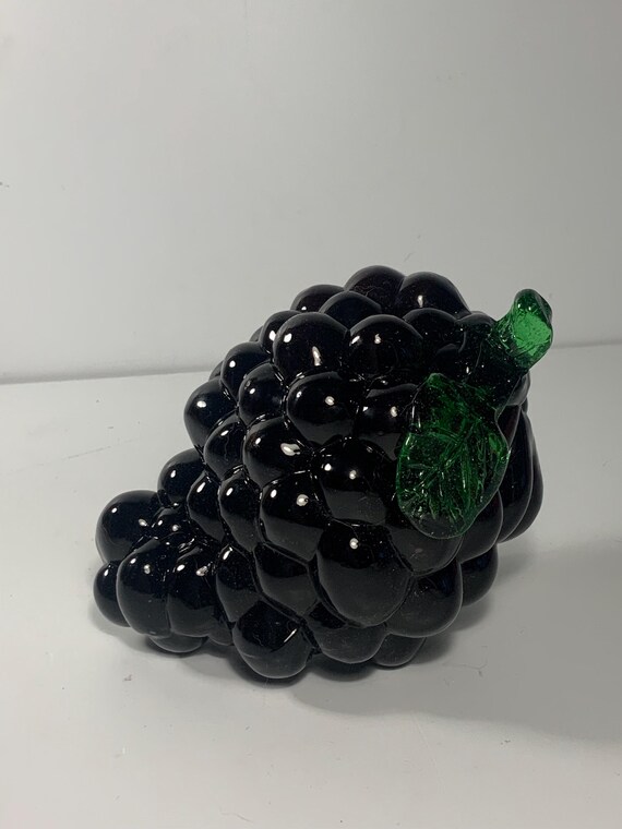 Vintage Hand Blown Art Glass Grape Bunch 5.5 In. - Etsy