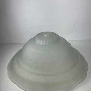 Vintage Frosted Glass 12.5 inch Ornate Ceiling Light
