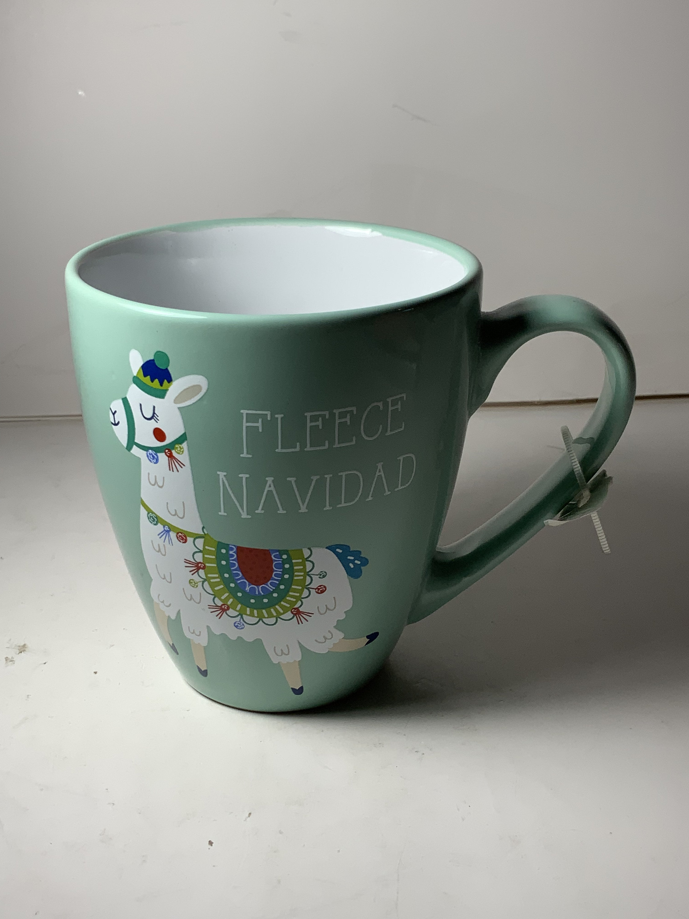 Sheffield Home “Fleece Navidad” Llama Holiday 16 oz Mug New