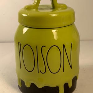 Rae Dunn Poison Green Dripping Stoneware Canister 7 In. - Etsy