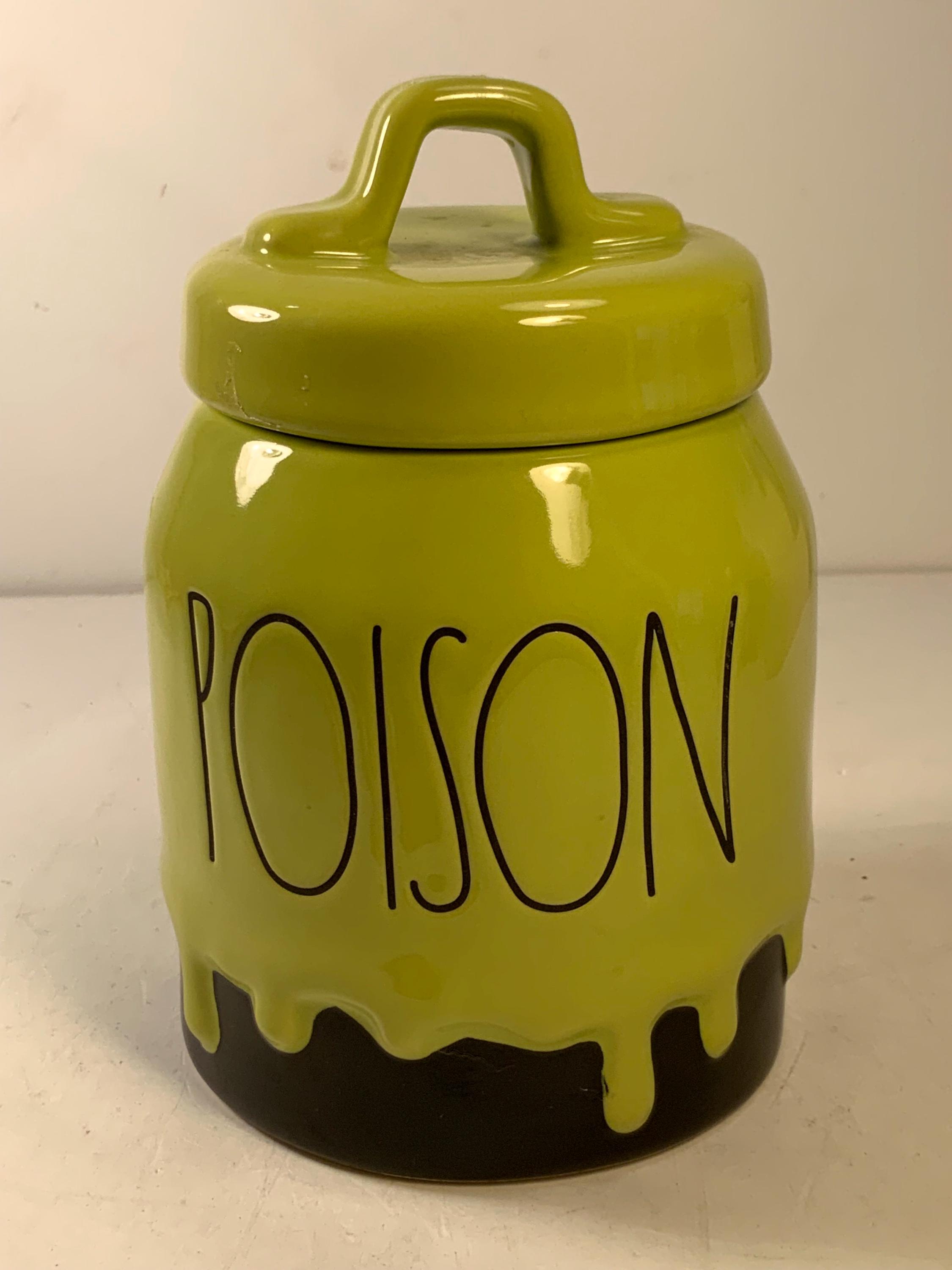 Rae Dunn Poison Green Dripping Stoneware Canister 7 In. - Etsy